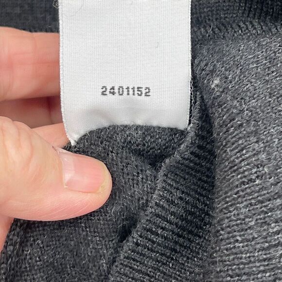 Lacoste Charcoal Gray Laine Wool Blend Knit V-Neck Pullover Sweater Size 7 - Picture 8 of 8